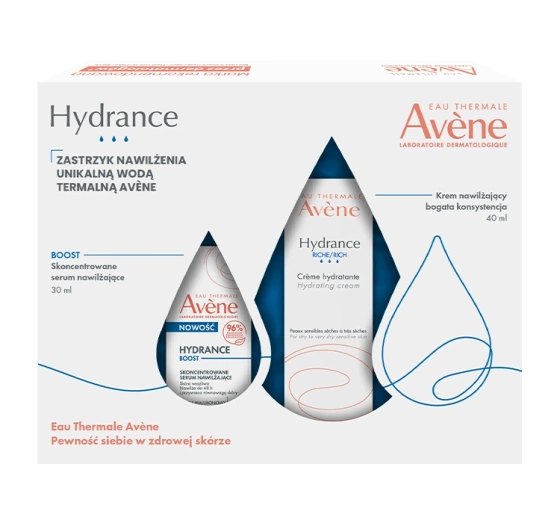 Avène Hydrance zestaw nawilżających kosmetyków do pielęgnacji twarzy krem 40 ml   serum 30 ml