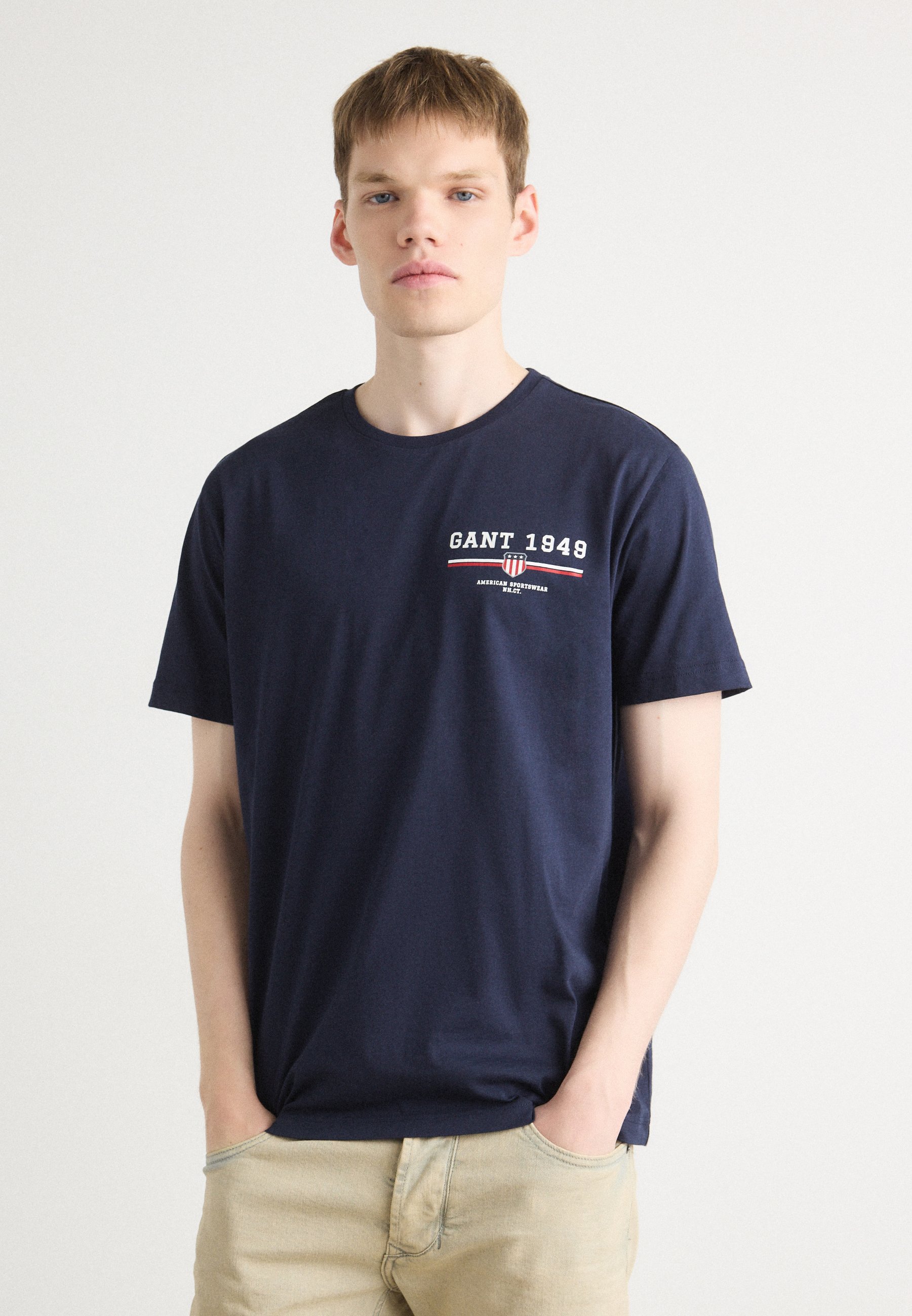 GANT GRAPHIC - Camiseta estampada - azul noite