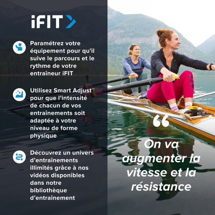 Rameur PRO R10 connecté iFIT / Écran tactile HD 10