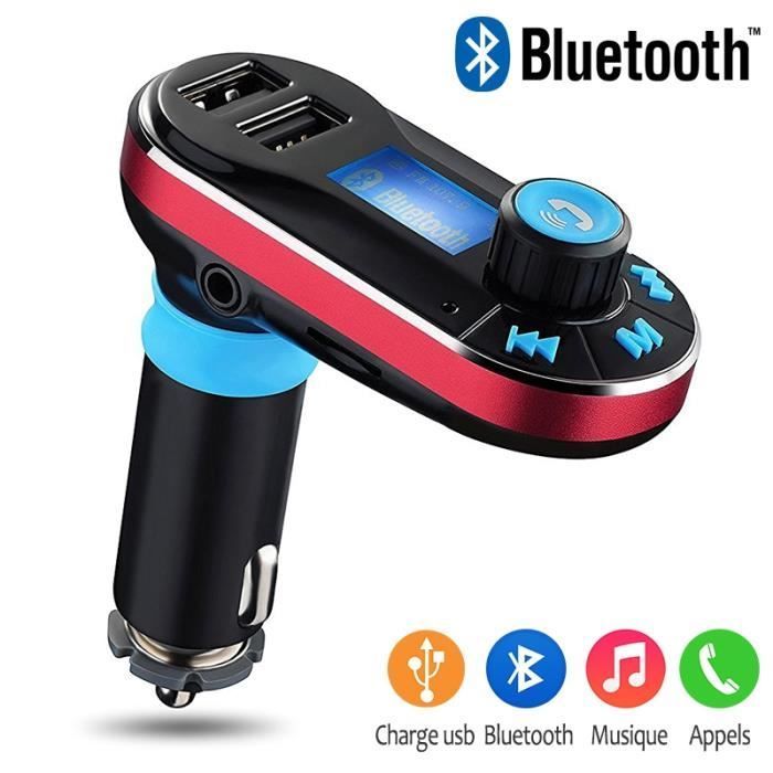 Kit vivavoce Bluetooth rosso per auto, compatibile con Logicom L-Ement 400, Logicom L-ite 500, L-ement 550, L-ement 451