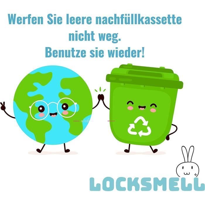 LOCKSMELL Sac corbeille à couches compatible avec Tommee Tippee Sangenic 40L - Vert