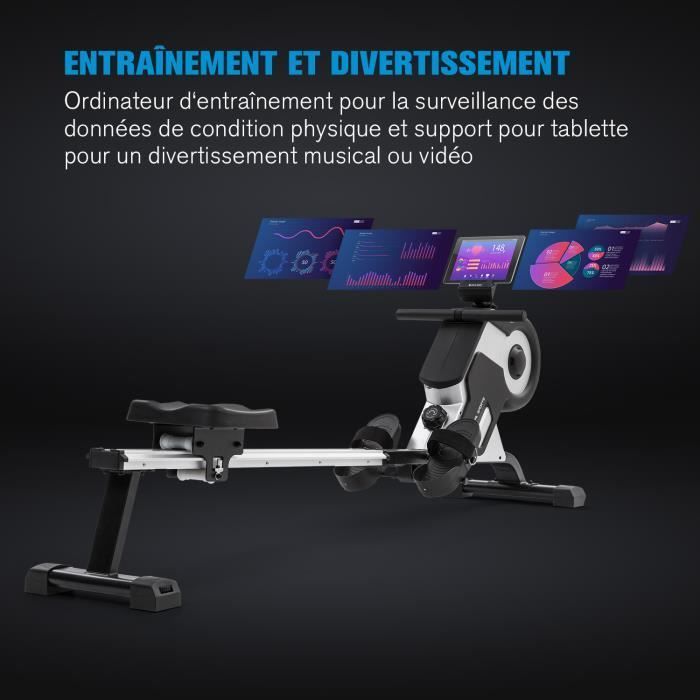 Rudergerät – CAPITAL SPORTS Stream M1 – Magnetwiderstand – 8 Stufen – LCD-Bildschirm – Cardiotraining