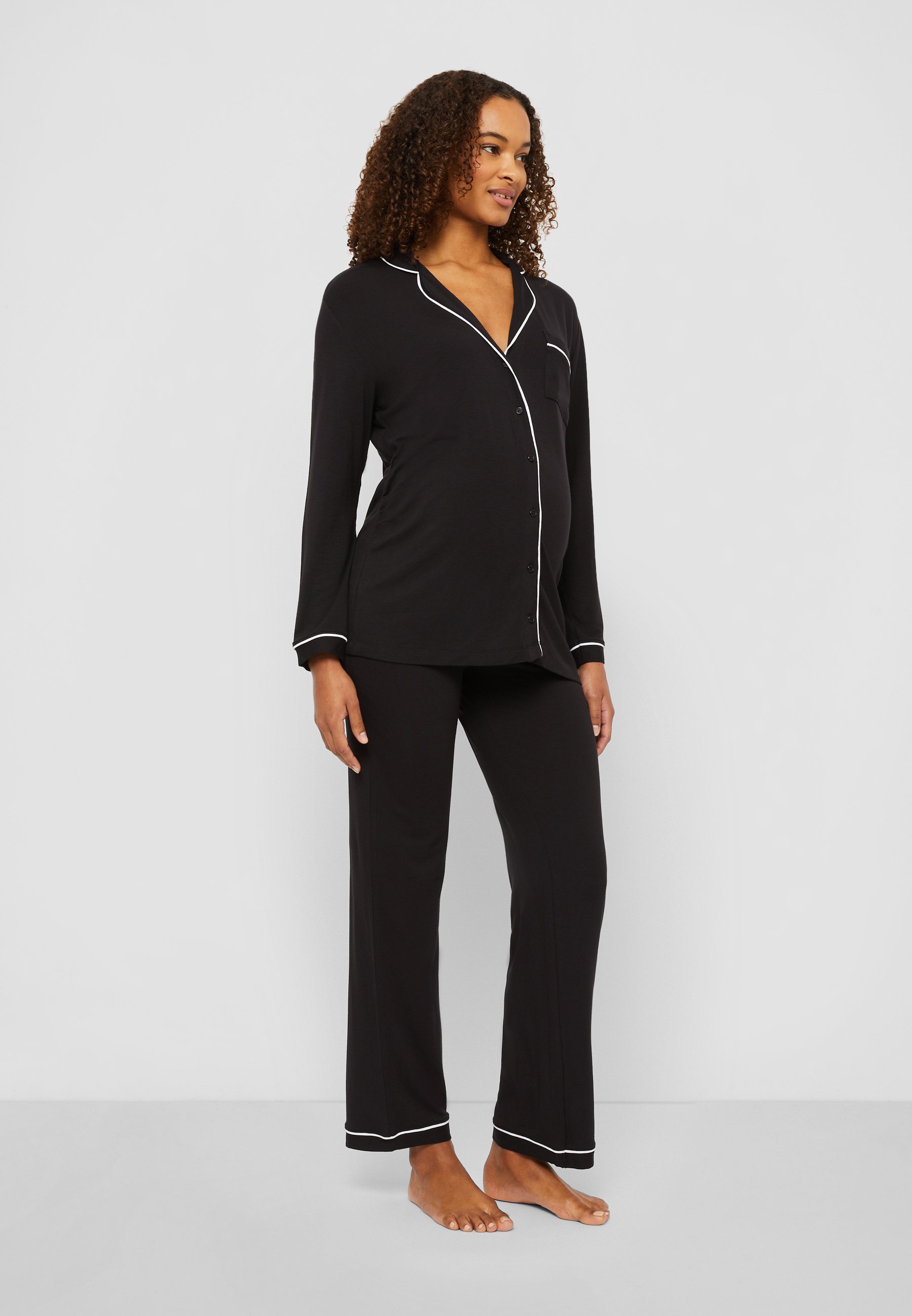 LASCANA MATERNITY - Set pigiama - bianco/nero