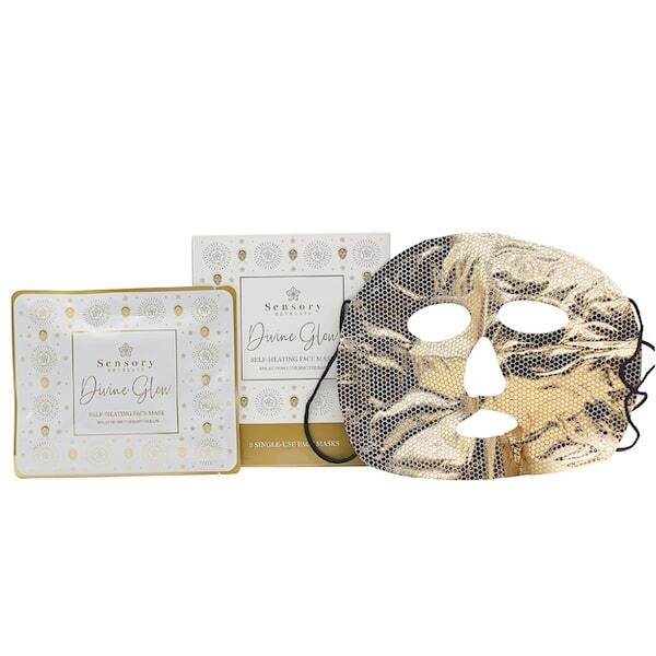 Sensory Retreats Divine Glow Selbsterwärmende Gesichtsmasken, 3 Stück