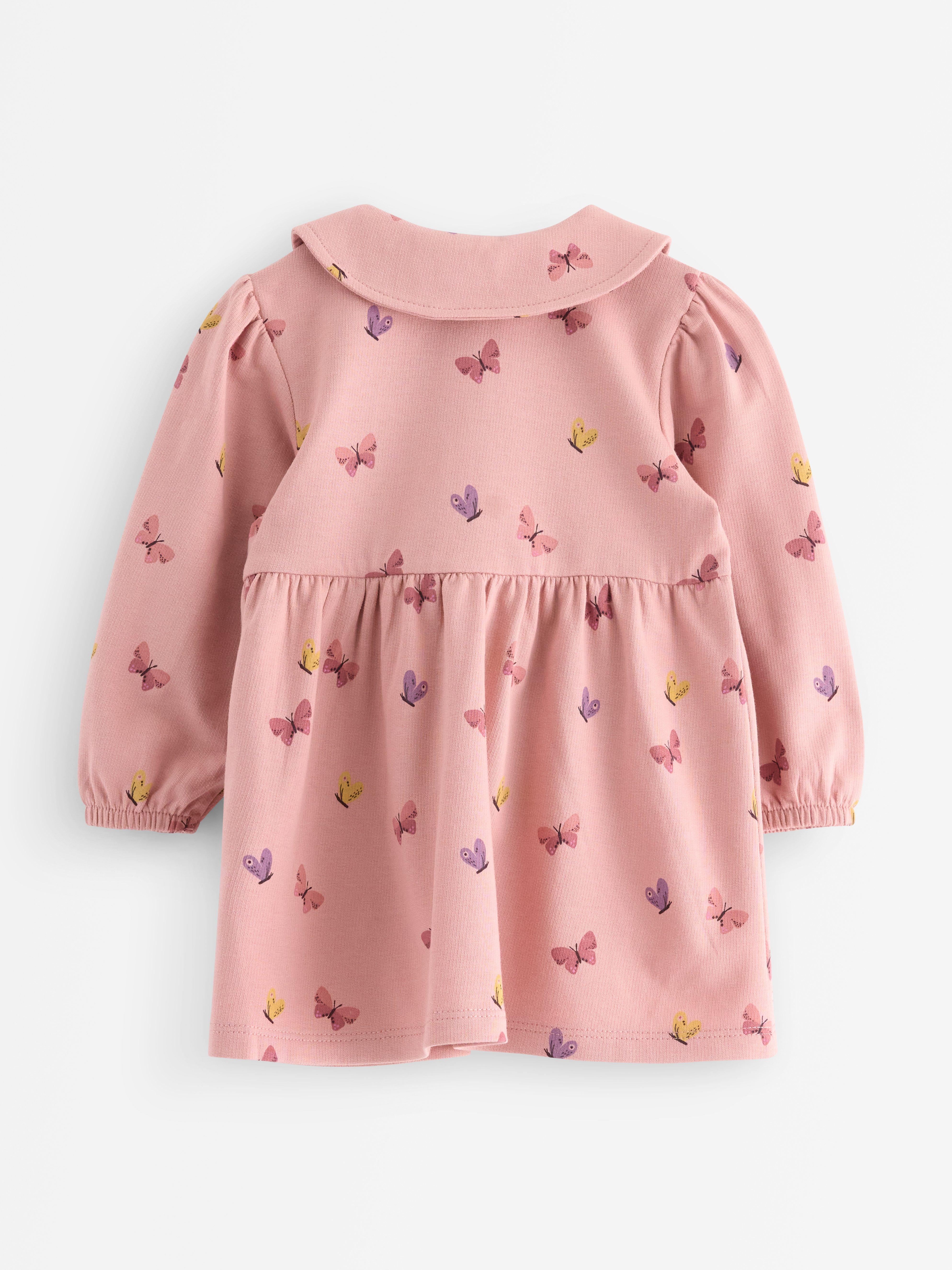 Šaty s dlouhým rukávem v barvě Dusty Pink