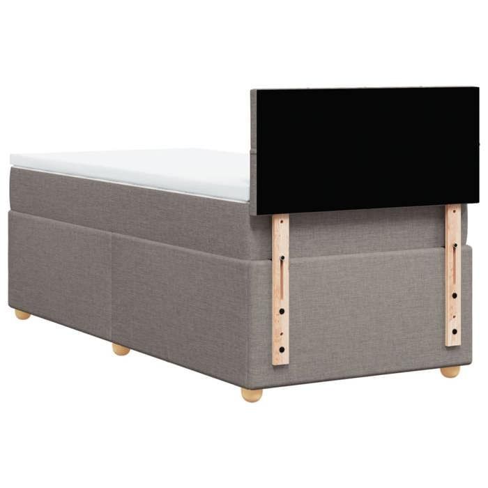 Struttura letto con materasso - Maison Exclusive - Tortora - 80x200 cm - Massimo relax - Rivestimento sfoderabile