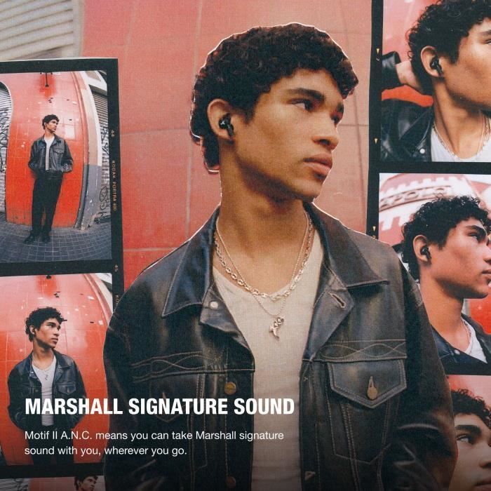 Auriculares intrauditivos inalámbricos MARSHALL MOTIF II ANC con cancelación activa de ruido - Negro
