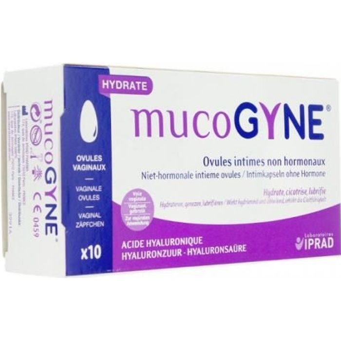 Ovuli vaginali Mucogyne - Non ormonali - Acido ialuronico - 10 unità - Igiene intima
