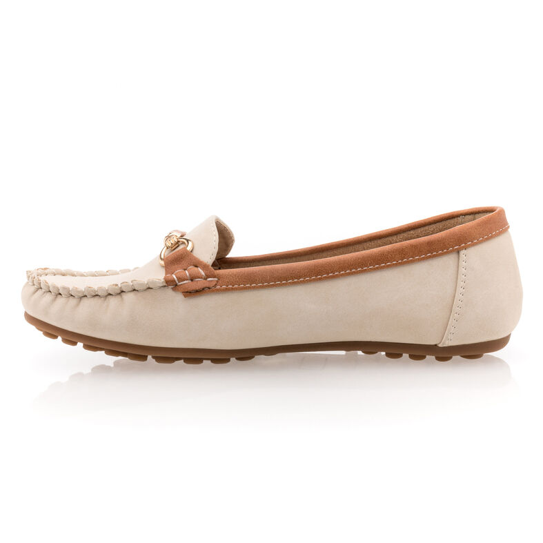 Beige Damen-Loafer/Bootsschuhe