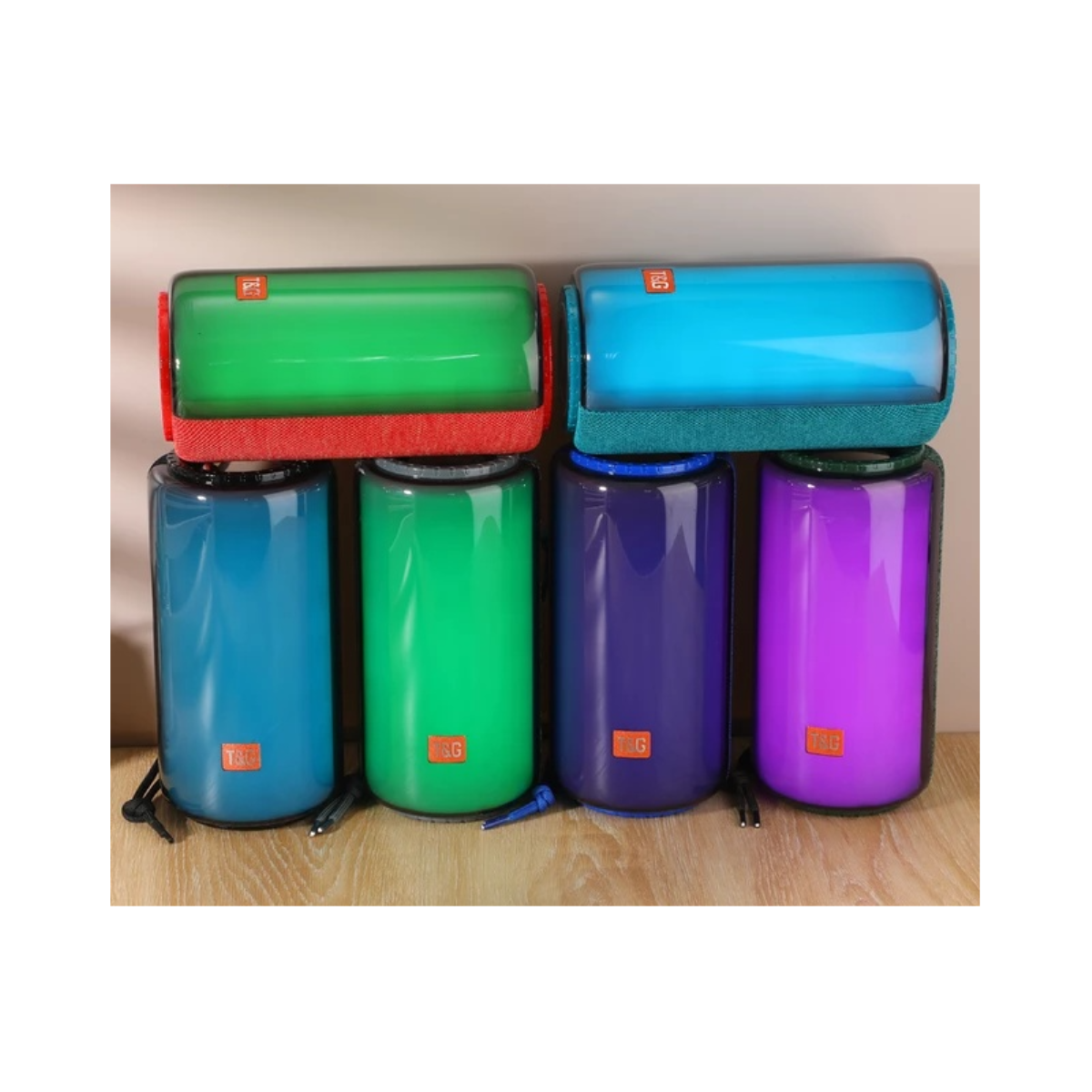  Altavoz Bluetooth Smartek Portátil Estereo Con Luces Led Rgb