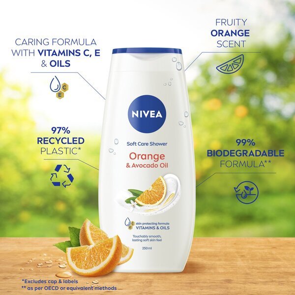 NIVEA Soft Care gel za tuširanje s uljem narandže i avokada 500 ml - Normalna koža