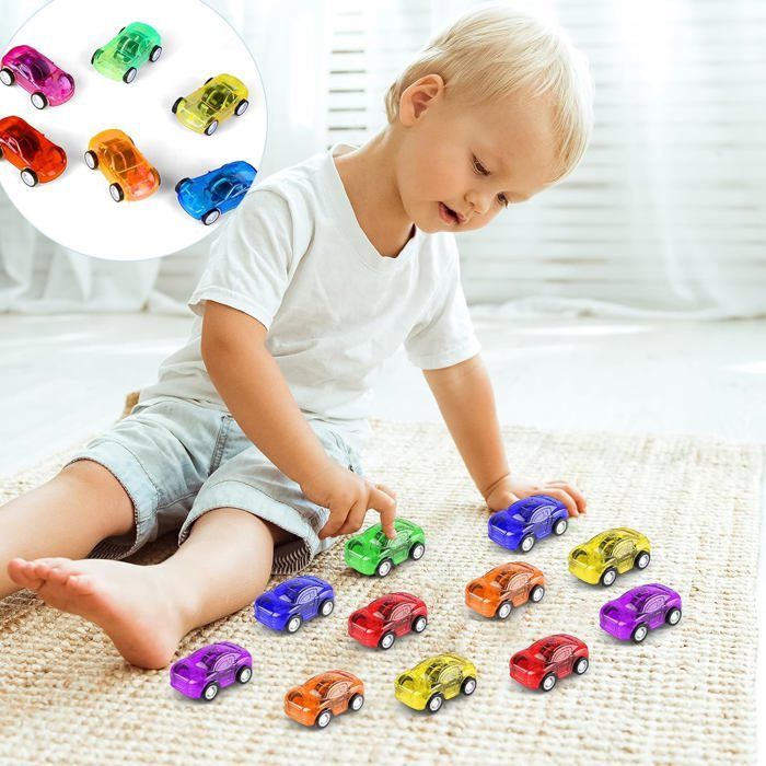 Lot De 24 Mini Voitures À Tirer, Pour Enfants, Jouets À Tirer, Convient Pour Les Sacs De Fête Garçons Et Filles (couleur Aléatoire)