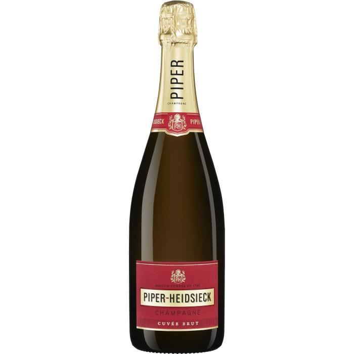 Conjunto de presente de champanhe Piper-Heidsieck Cuvée Brut com 2 taças - 75 cl