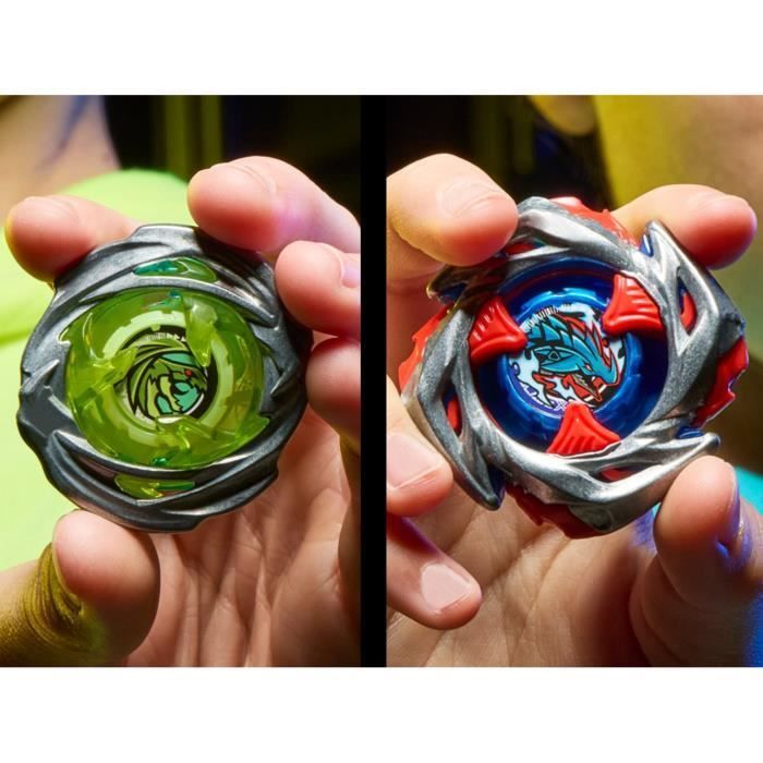 Beyblade X Set de combat Descente-choc avec arène Beystadium, 2 toupies et 2 lanceurs, dès 8 ans