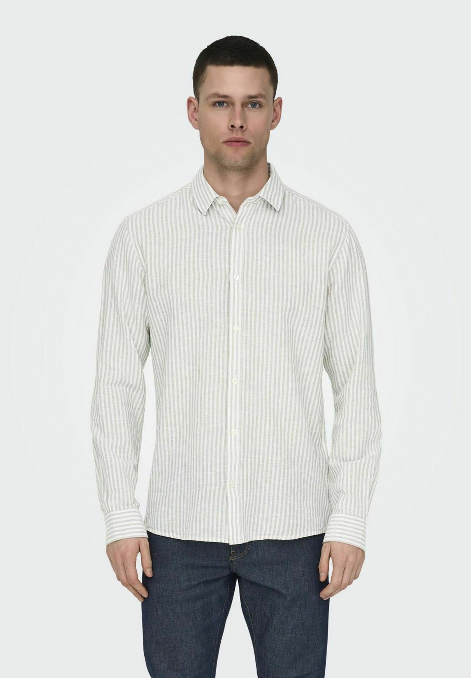 Only & Sons ONSCAIDEN STRIPE SHIRT - Shirt - chinchilla