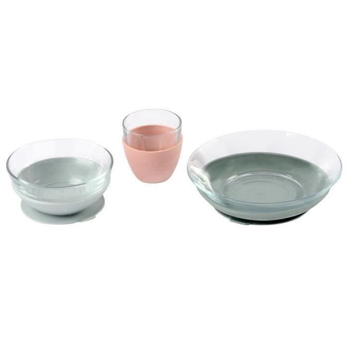 Béaba Repas Coffret Verre Eucalyptus 4 pièces