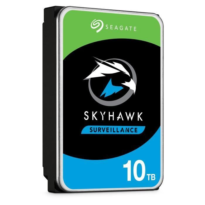 SEAGATE - Disque dur Interne - Surveillance SkyHawk - 10To - 5 900 tr/min - 3.5