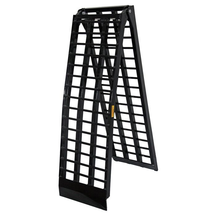 Folding multi-purpose aluminum loading ramp, 274 cm collision rail, up to 400 kg, for ATVs and quads