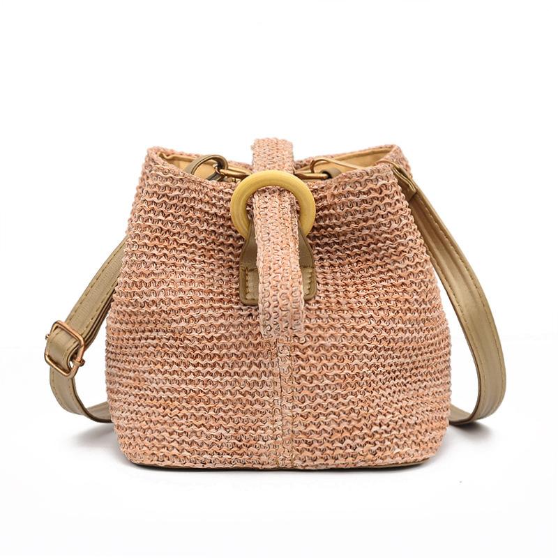 Tendances mode été 2020 : Nouveaux sacs à main bandoulière femme pour la plage et les vacances, petits sacs en paille tressée et PU, sacs cabas.