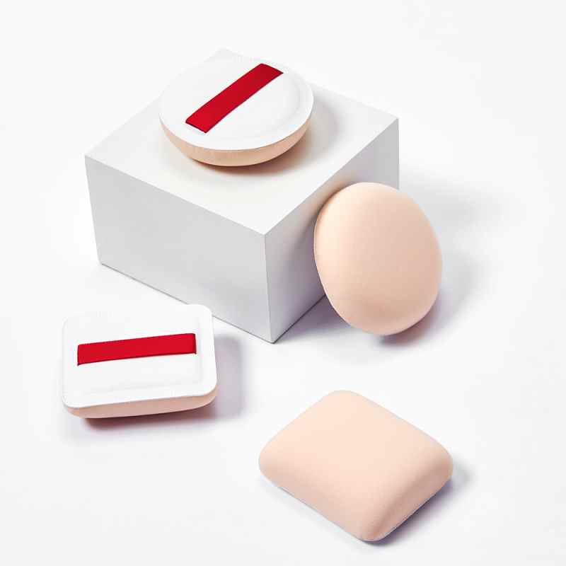 Éponge à maquillage ronde/carrée pour fond de teint poudre, kit de maquillage, ruban doux pour le visage, éponge douce pour le visage, produits de beauté pour femmes