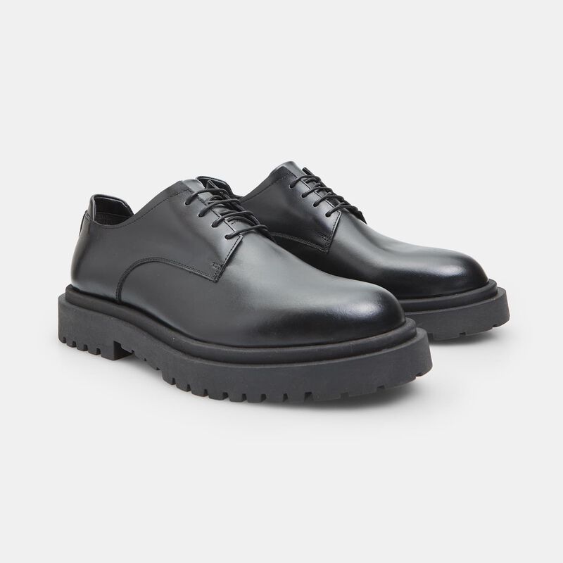 BATA Męskie skórzane buty sznurowane