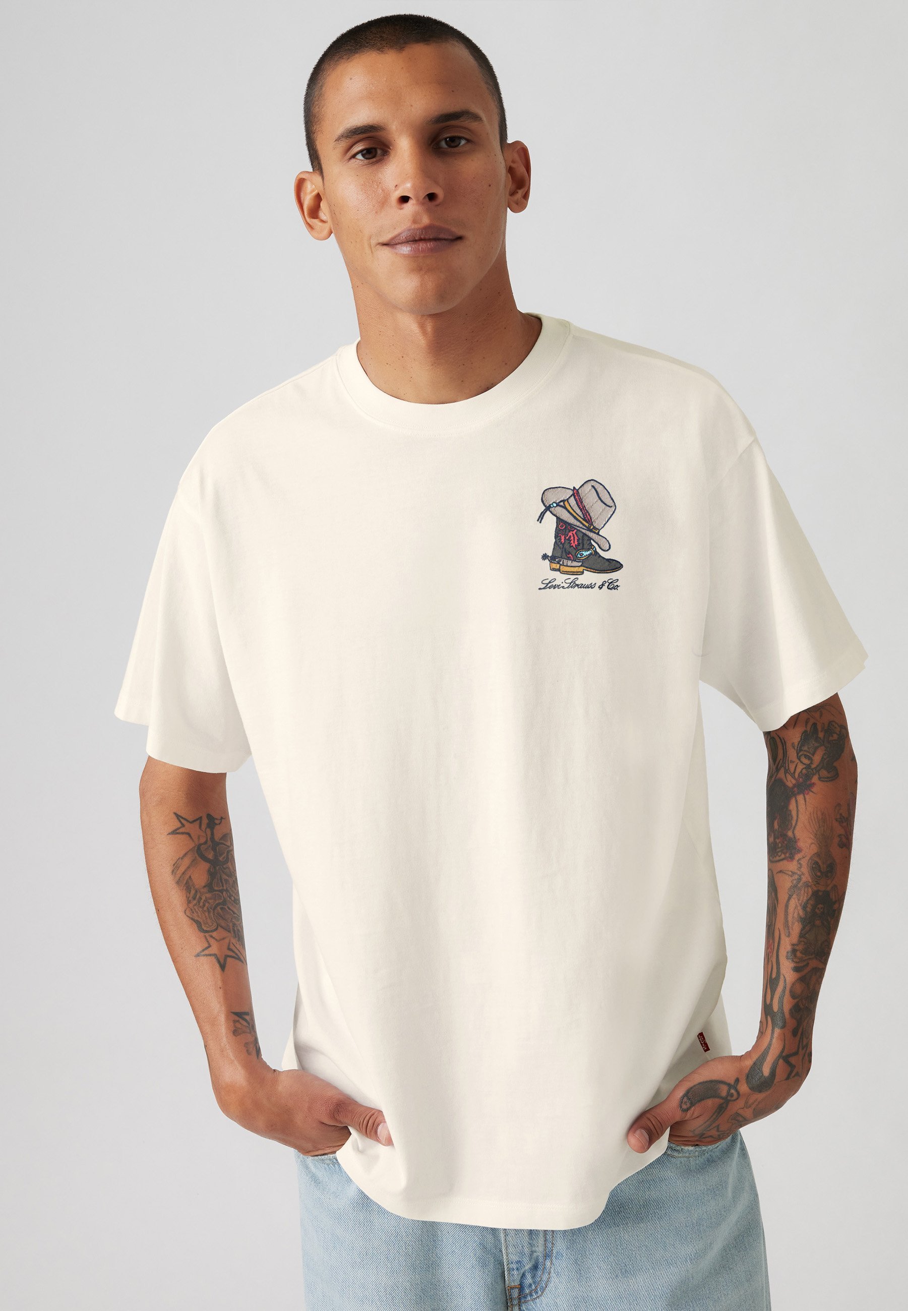 Levi's® Vintage Fit Grafik-T-Shirt - Bedrucktes T-Shirt - Größe 6 egret