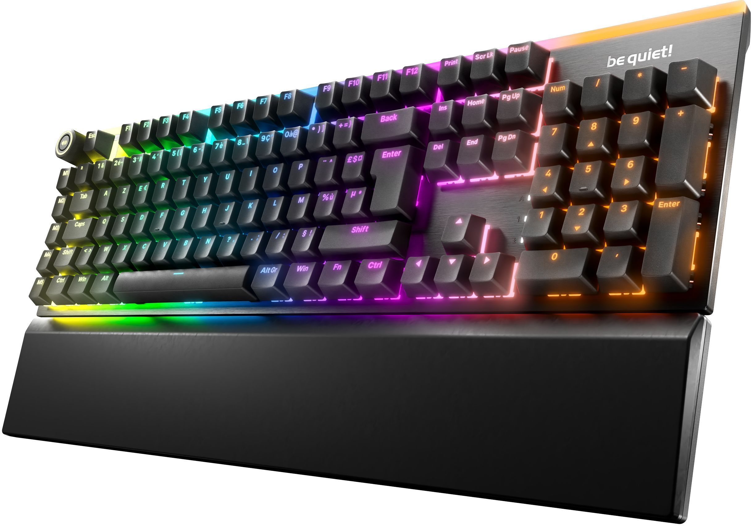 Teclado mecânico para jogos - Linear silencioso - BE QUIET! - Suporte para luz - FR ISO - ARGB