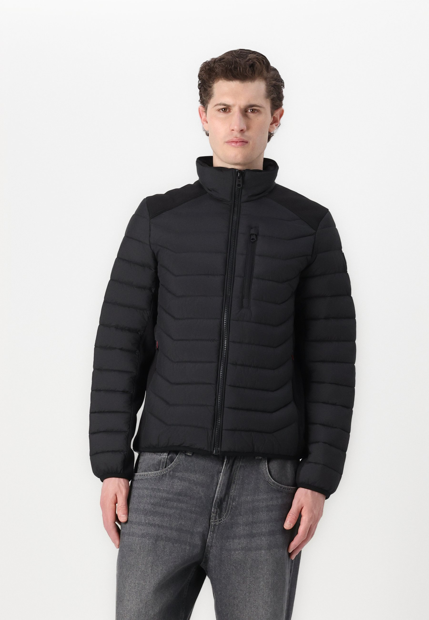 VESTE HYBRIDE TOM TAILOR - Veste légère - noire