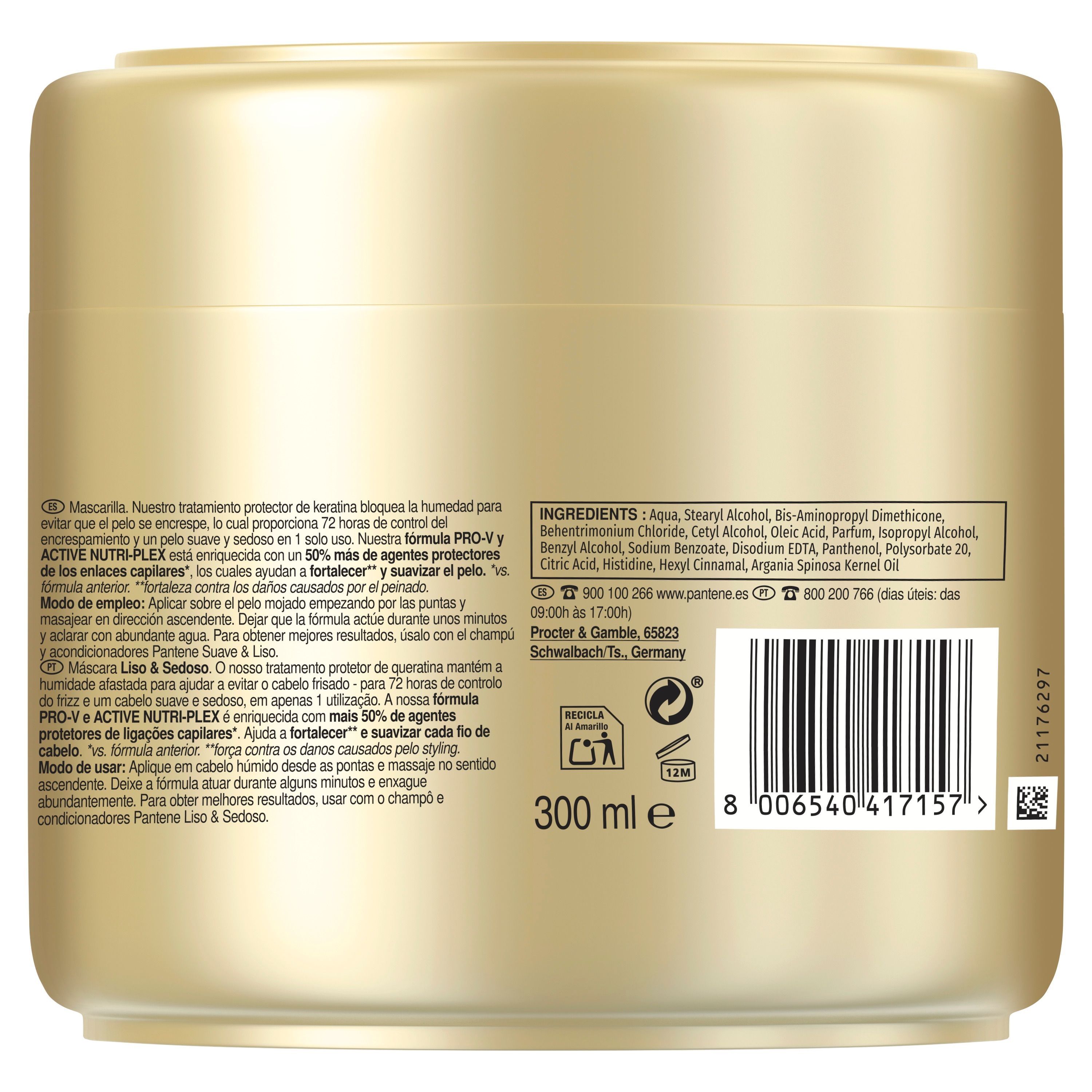 Ochranná maska s keratínom Pro-V Smooth & Soft Masky na vlasy