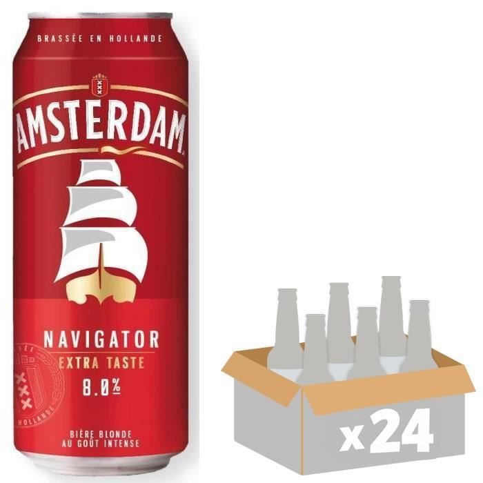 Cerveza Amsterdam Navigator Extra Taste - 24 latas de 50 cl - 8% vol.