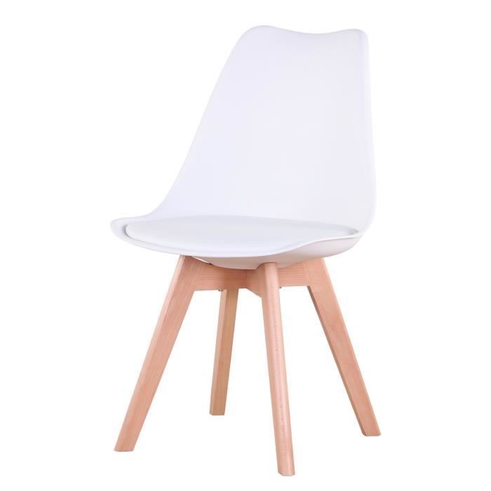 Mesa y sillas de comedor, sillas de estilo escandinavo (4 sillas) y 1 mesa - capacidad para 4 personas.