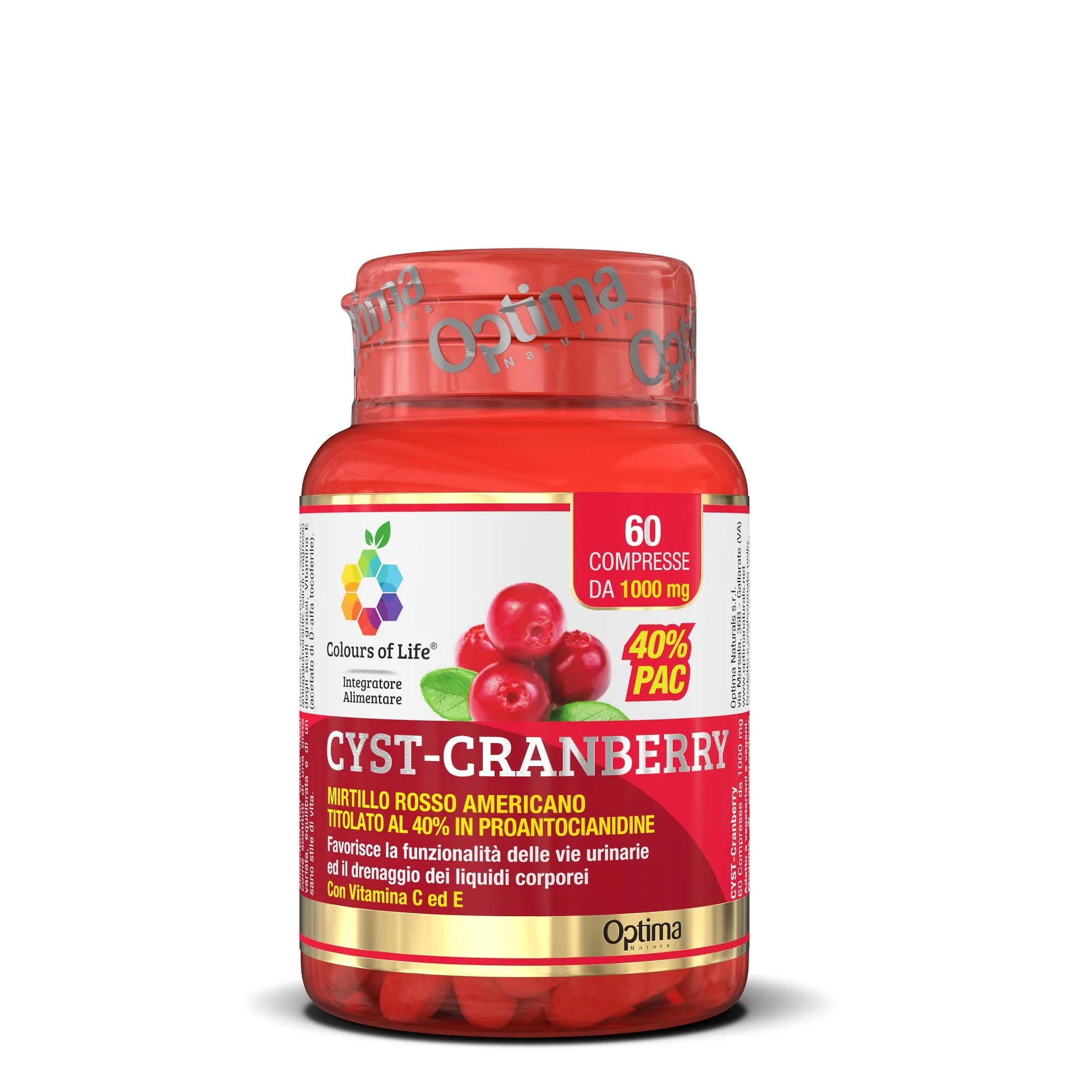 COLORS OF LIFE Optima Colors of Life Cyst-Cranberry 60 Tabletten Harnwegsgesundheit