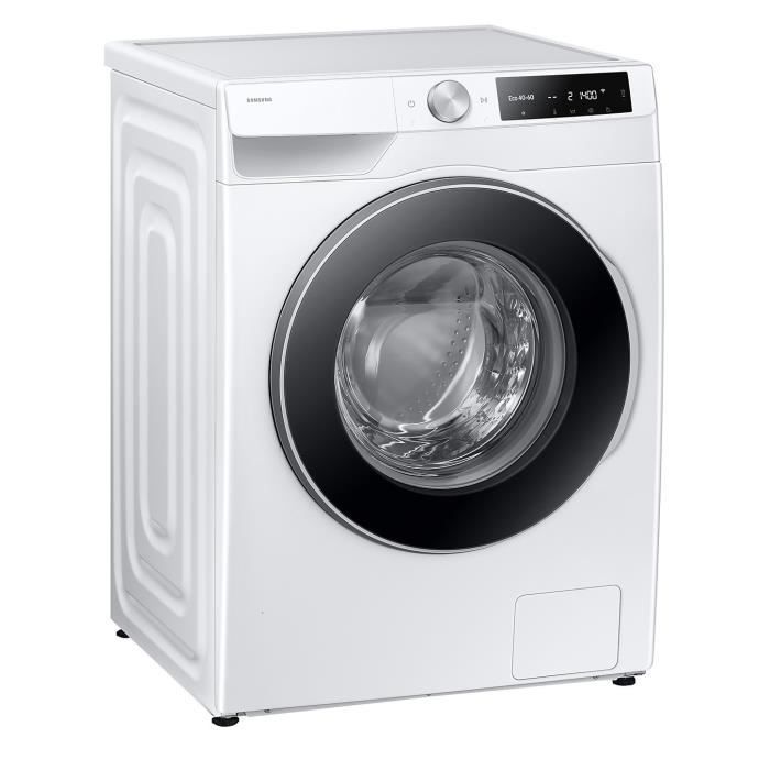 Lave-linge hublot SAMSUNG AI ecobubble™ WW11DG6B25LE - 11 kg - Digital Inverter - L60cm - 1400 trs/min - Classe A-10% - Blanc
