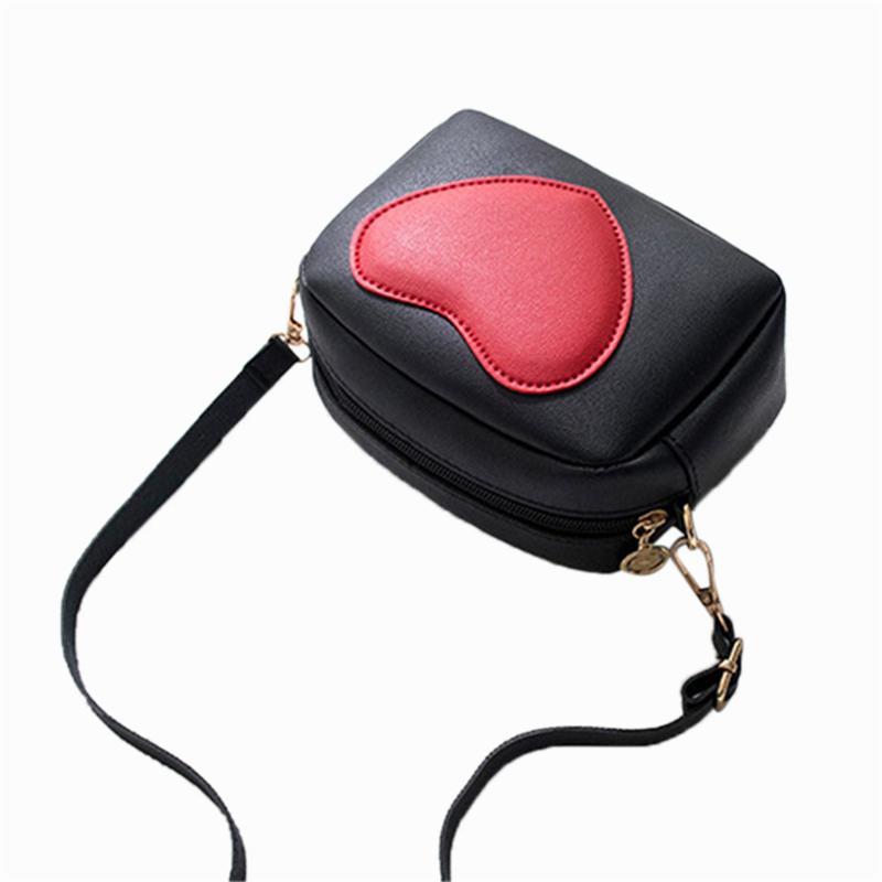 Sac bandoulière tendance pour femme 2020, style « Love Splicing », avec fermeture éclair et pochette pour téléphone portable.