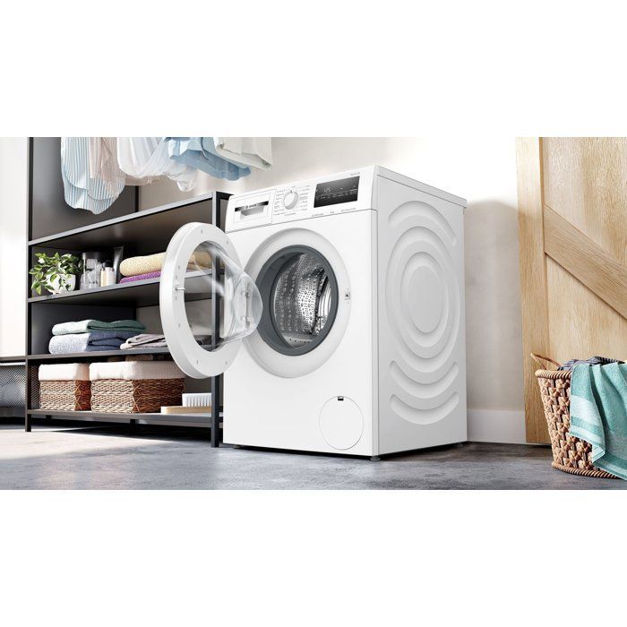 Lavadora de carga frontal BOSCH WAN2427ZFR SER4 - 8 kg - Inducción - 60 cm - 1200 rpm - Clase energética A - Vapor - Blanca