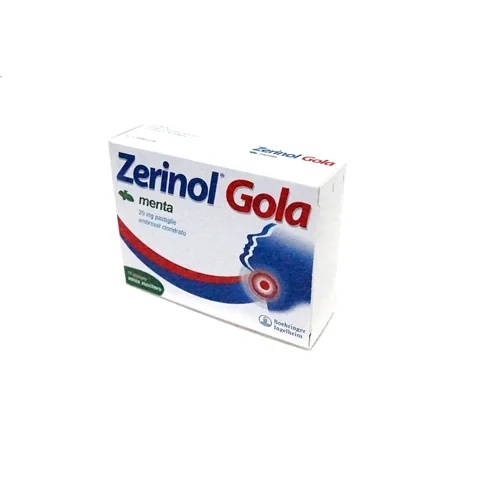 ZERINOL Zerinol Gola 20 mg, saveur menthe, 18 pastilles pour le mal de gorge