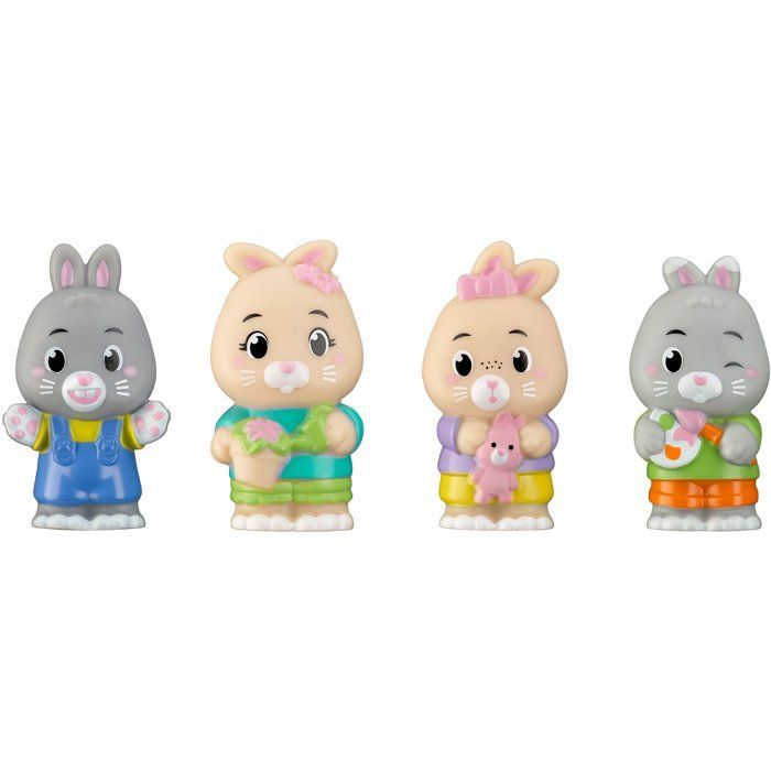 Lot 4 personnages - SOPHIE LA GIRAFE - Figurines Klorofil - Famille Lapin