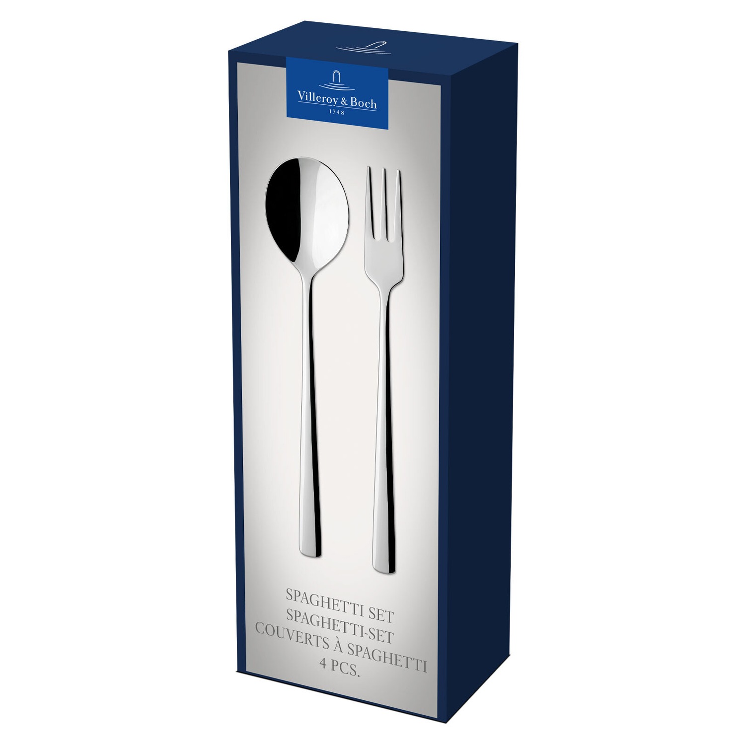 Ensemble de couverts à spaghetti Villeroy & Boch, 4 pièces (2 cuillères et 2 fourchettes), Offre du jour – 1 pièce