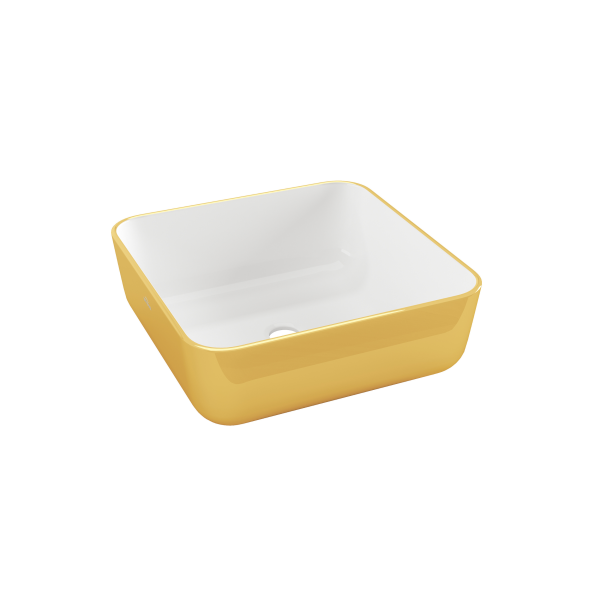 Umywalka Nablatowa Malaga Invena Trend 39 Cm, Kwadratowa
