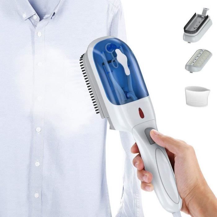 Portable Garment Steamer - Travel Iron - Hand Ironing - Suitable for all fabrics: Cotton, Silk, Wool