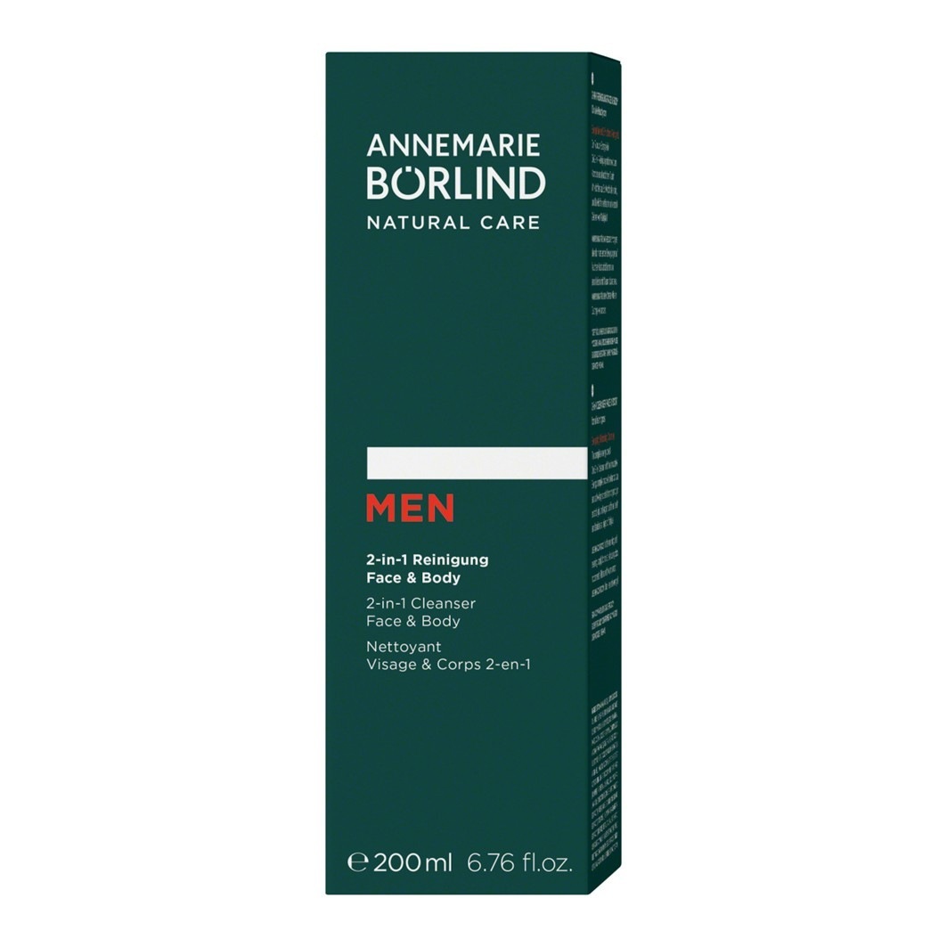 ANNEMARIE BÖRLIND Čistilni gel MEN SYSTEM ENERGY BOOST 2 v 1 čistilo za obraz in telo - 200 ml