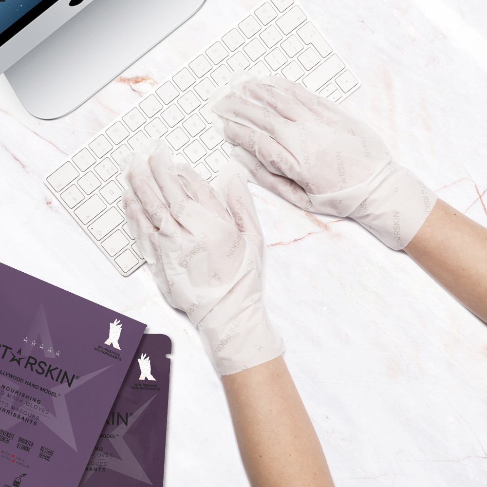 STARSKIN® rankų kaukė „Hollywood Hand Model™“ maitinamoji dvisluoksnė rankų kaukė – 16 ml