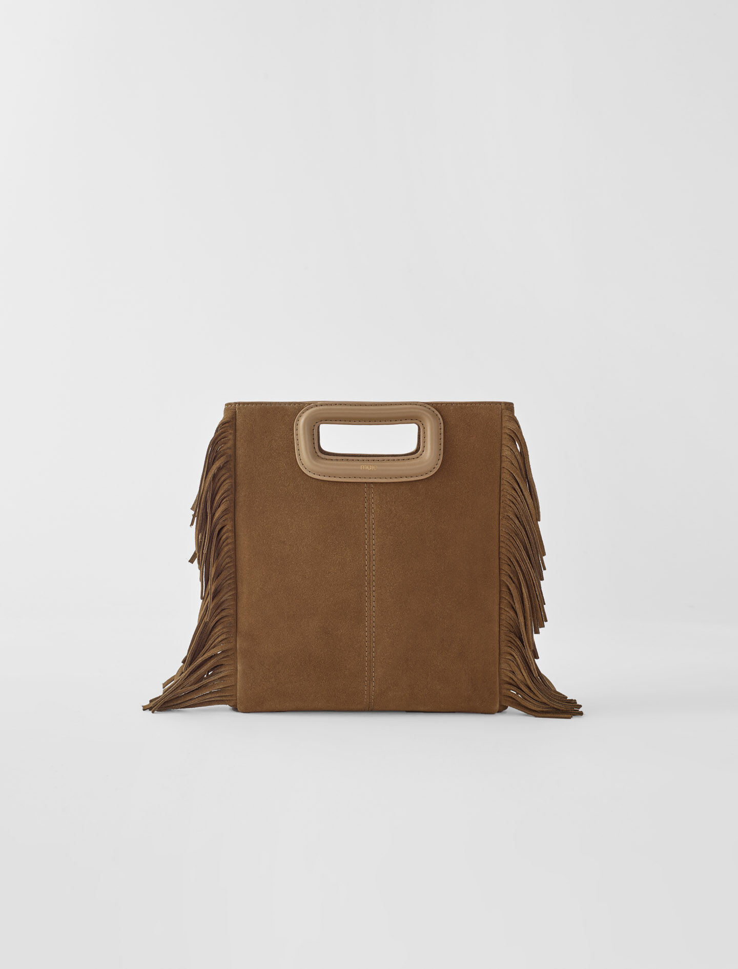 M leren tas met franjes