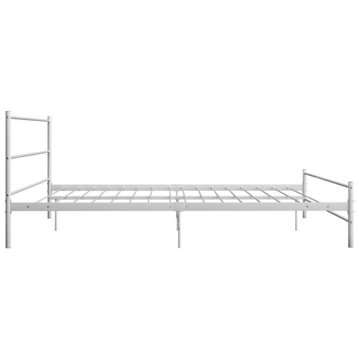 Estructura de cama vidaXL de metal blanco, 160 x 200 cm