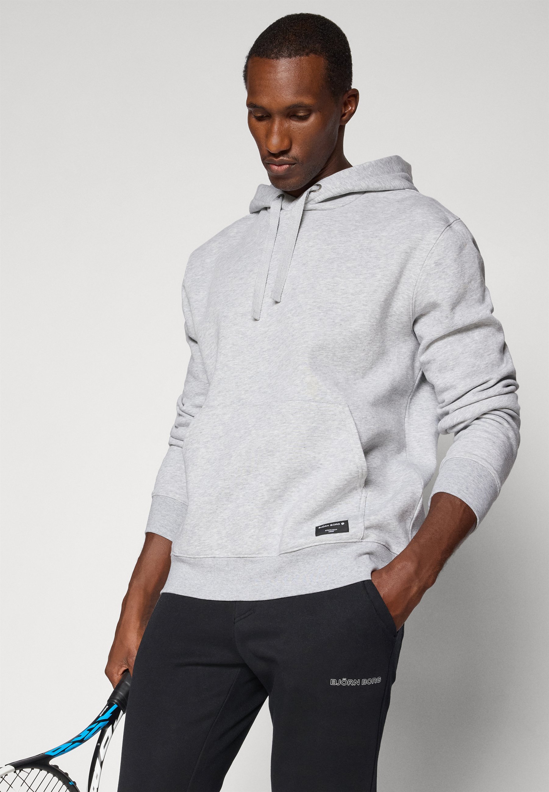 Björn Borg CENTRE HOODIE - Huppari - light greyBjörn Borg