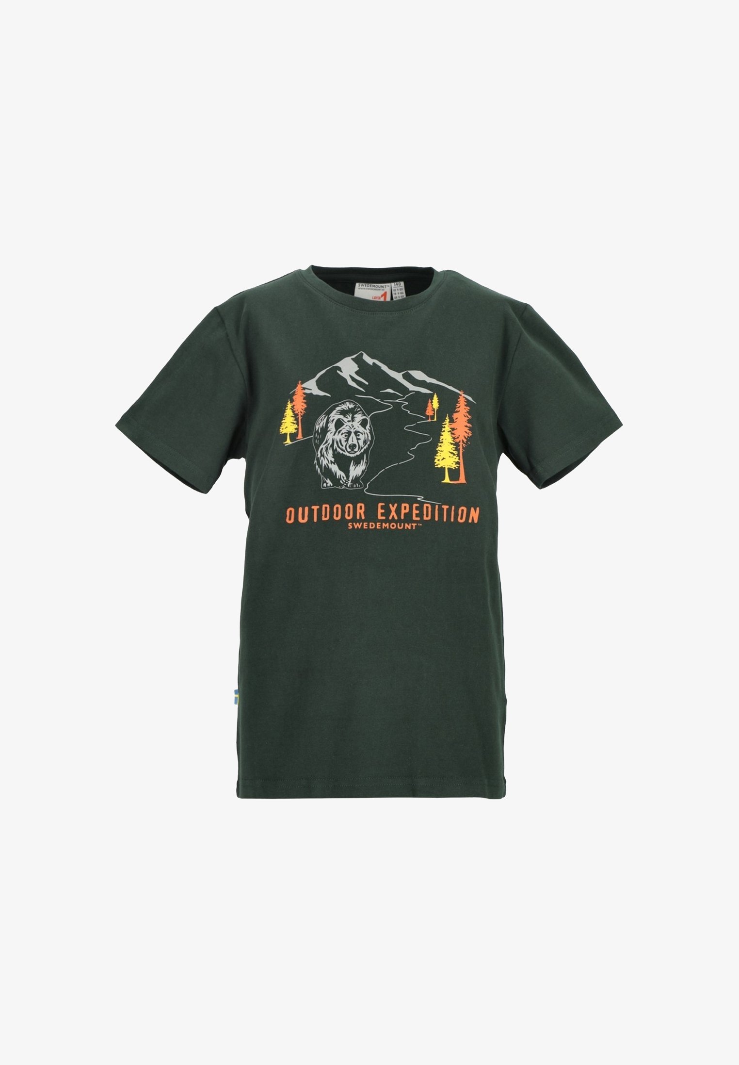 Swedemount Print T-shirt - groene beer