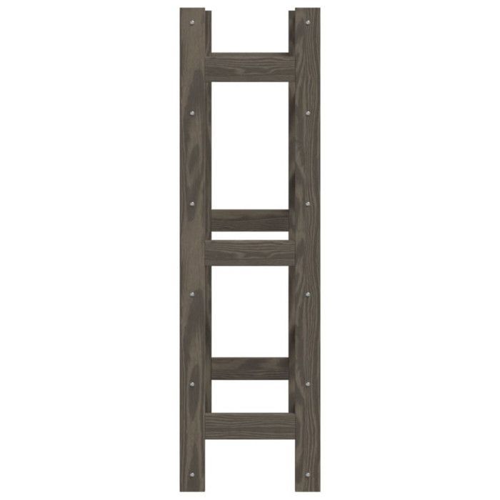 vidaXL Bottle Rack for 30 Bottles, Grey, Solid Pine Wood, 373380