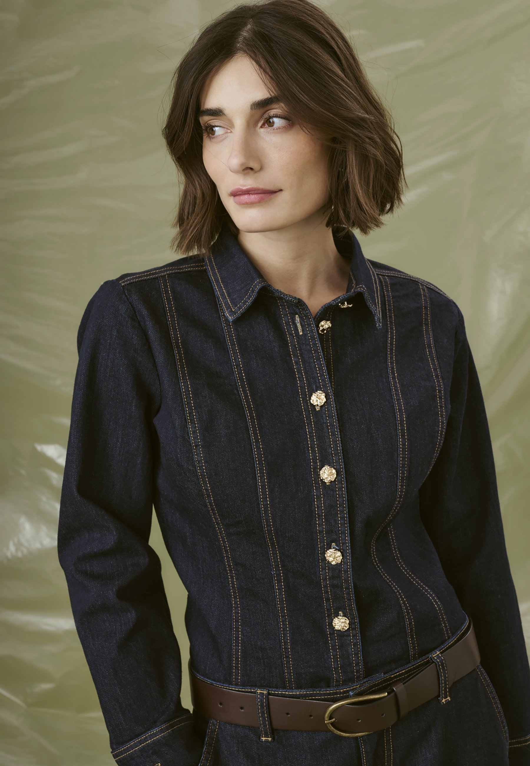 Culture CUBOBBIE DENIM - Blouse met knoopsluiting - voorwas