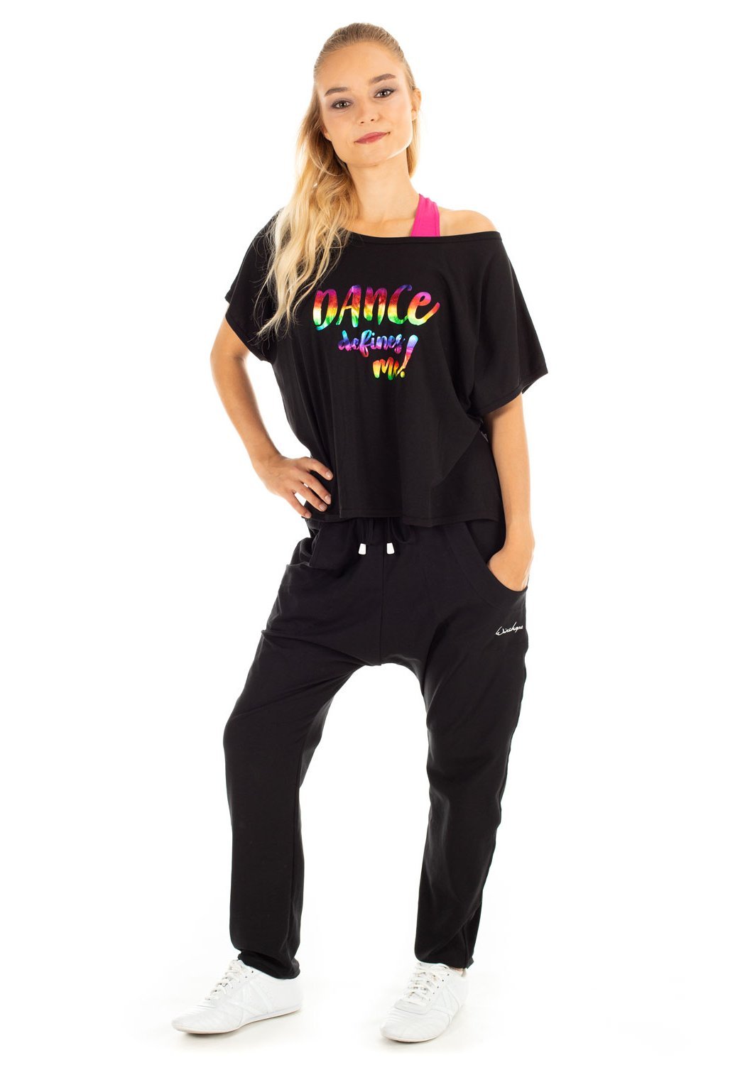 Winshape MCT017 ULTRA LIGHT - T-shirt met print - zwart