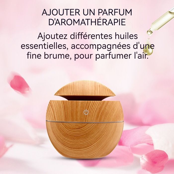 Umidificatore per aromaterapia 2 in 1 da 500 ml in ABS: umidificazione e aromaterapia, funzionamento silenzioso - ATELIX - e risparmio energetico